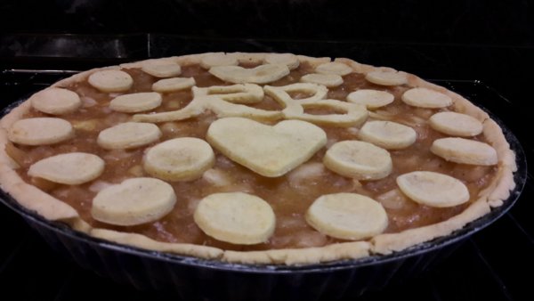 Almás pite sok dísszel + extra keksz | Gluténmentes, tejmentes, cukormentes recept Pink Dust blog