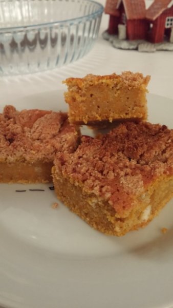 Sütőtökös bögrés süti crumble-tetővel | Gluténmentes, tejmentes recept